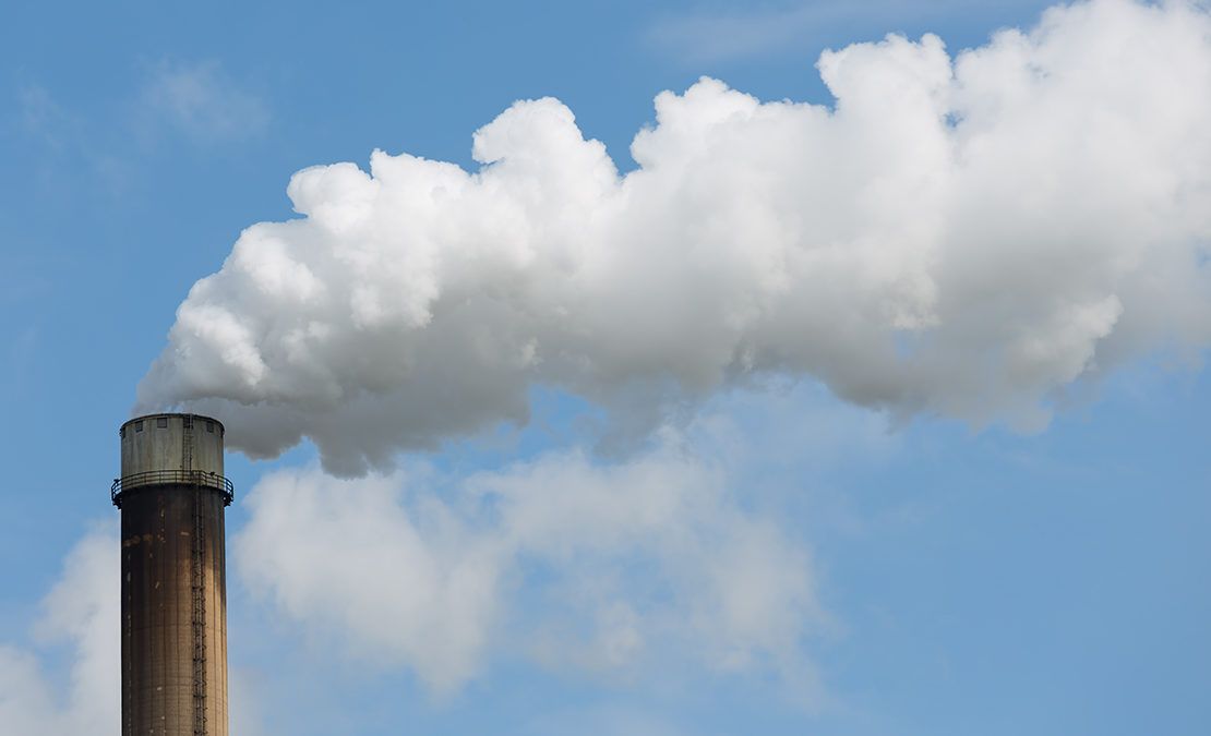 An industrial smoke stack